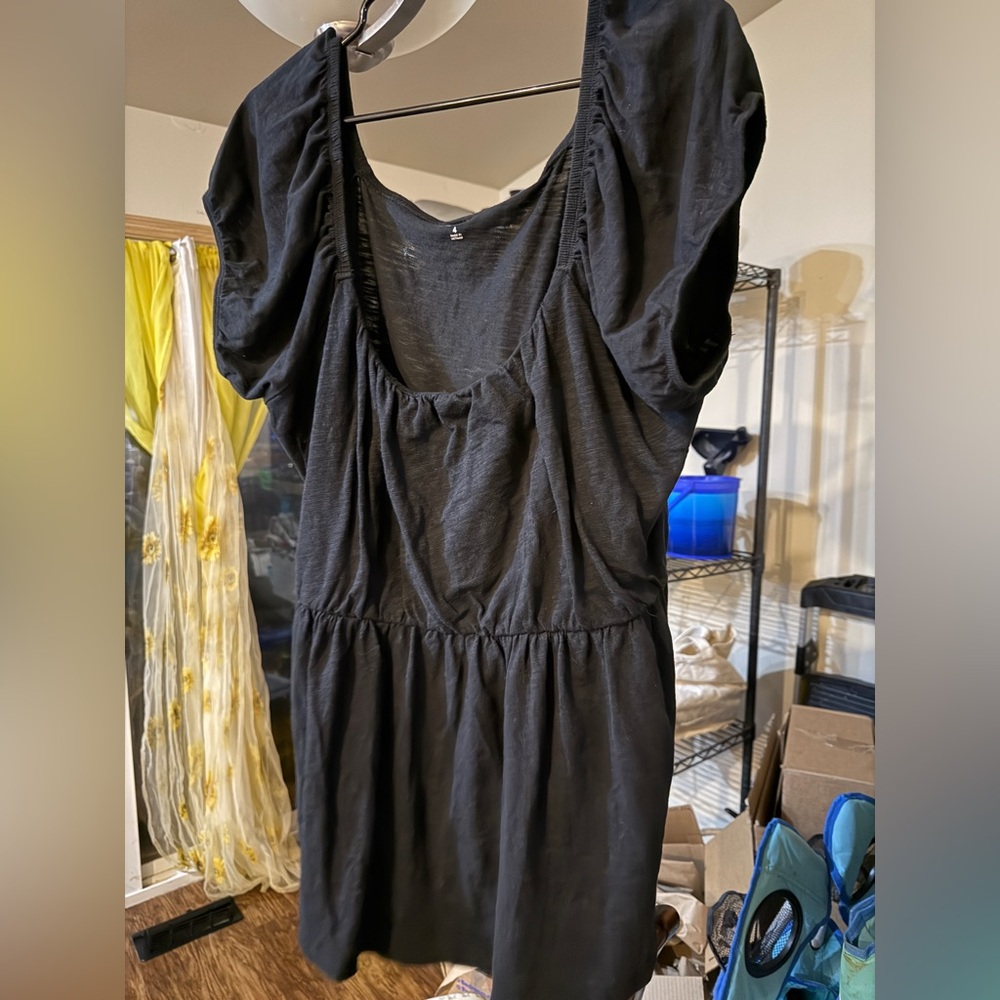 Black Babydoll Scoop Neck